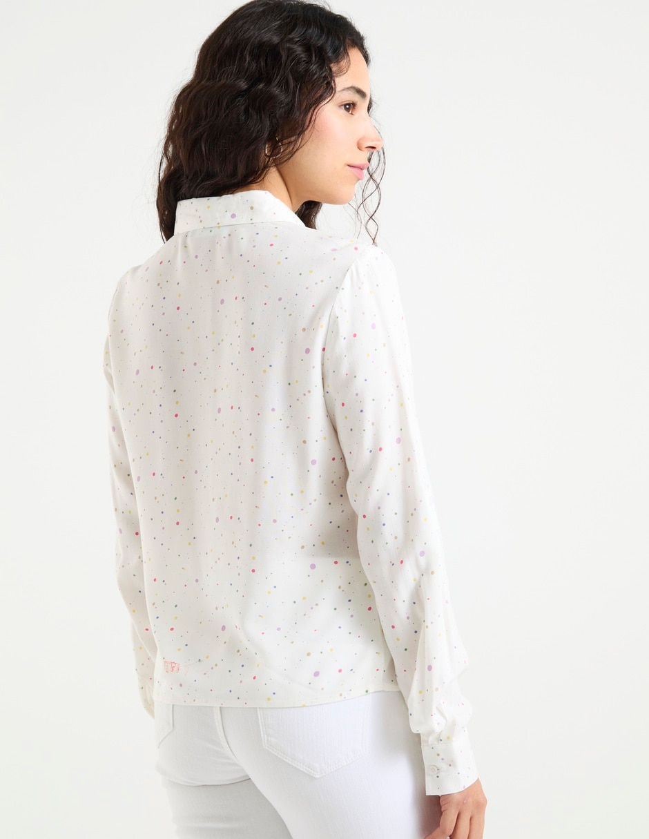 Blusa camisera manga larga para mujer 2