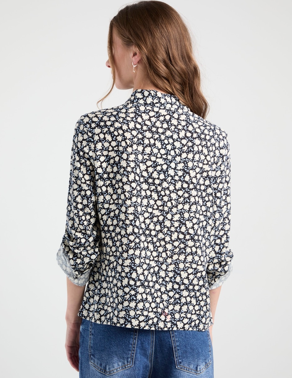 Blusa camisera manga larga para mujer 2
