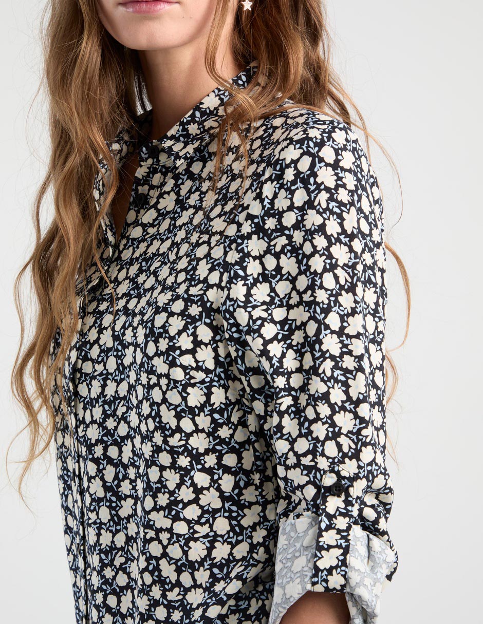 Blusa camisera manga larga para mujer 4