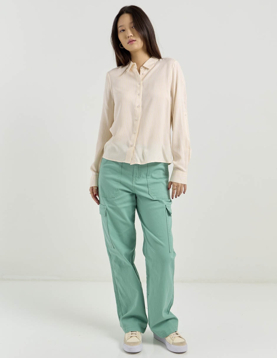 Blusa camisera manga larga para mujer 3