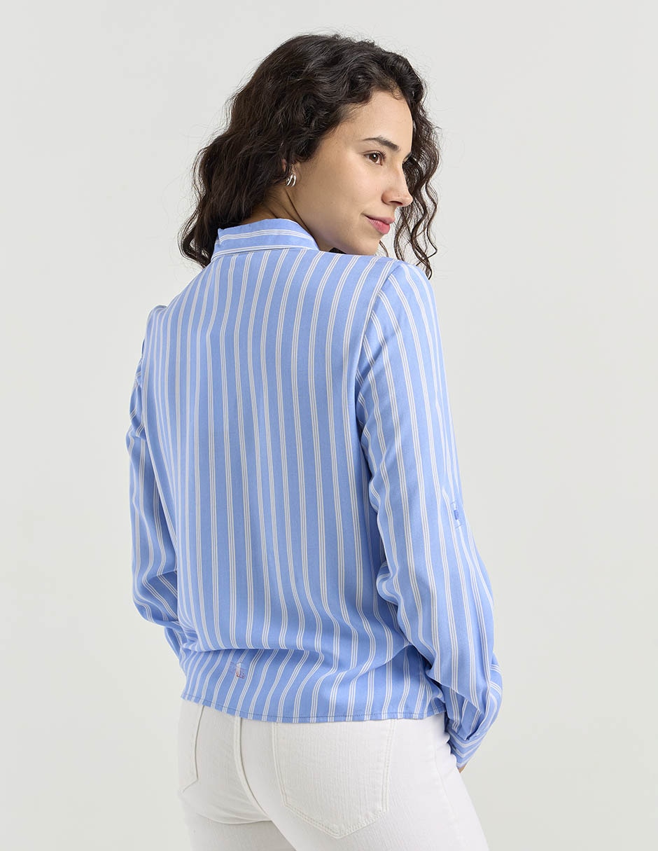 Blusa camisera manga larga para mujer 2