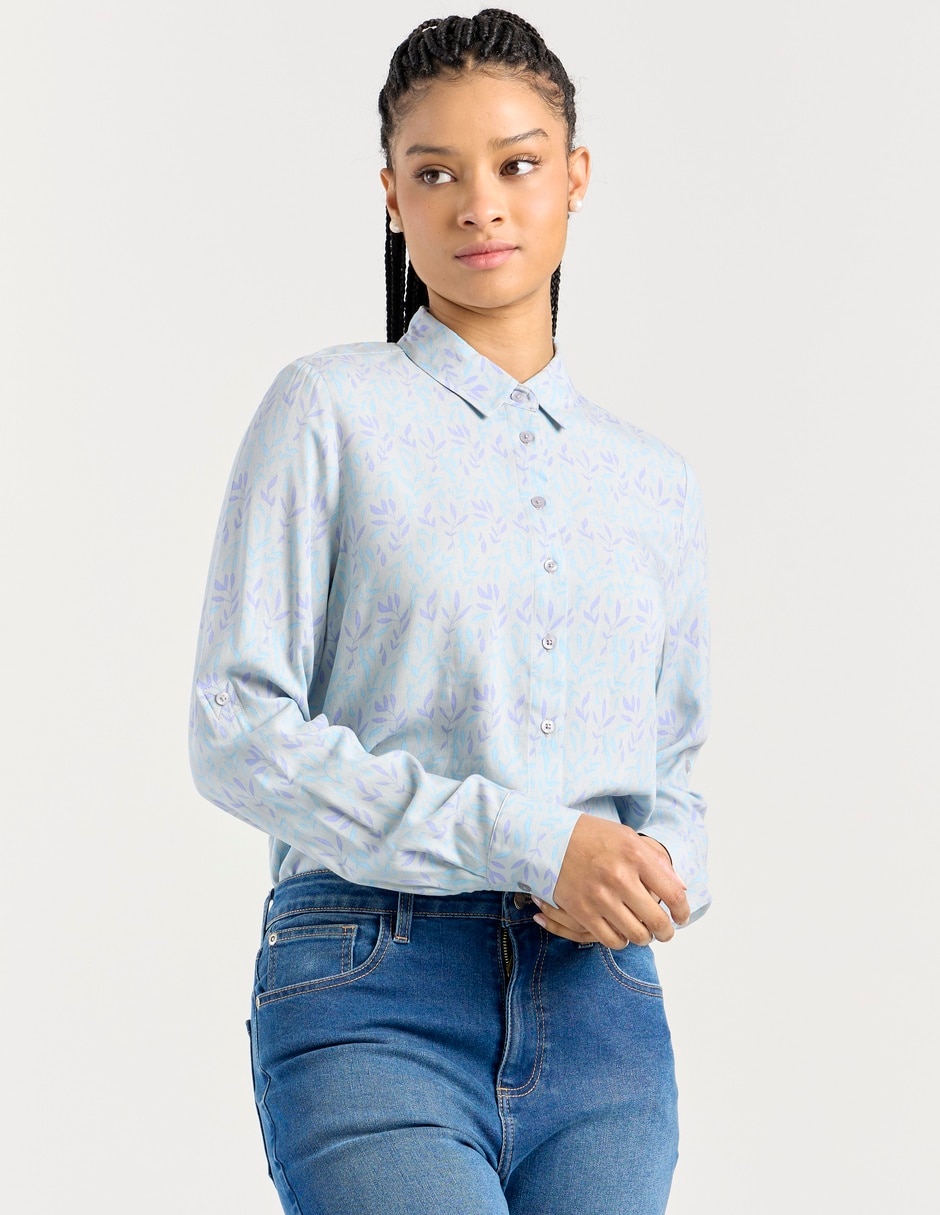 Blusa camisera manga larga para mujer 2