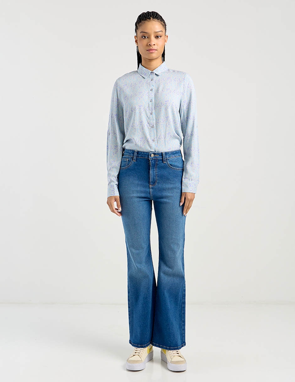 Blusa camisera manga larga para mujer 3