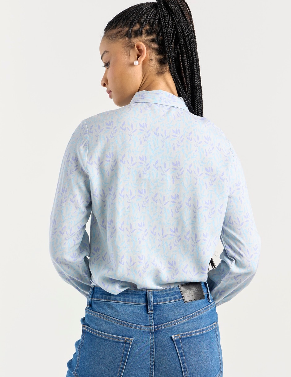 Blusa camisera manga larga para mujer 6