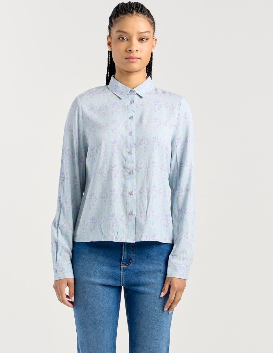 Blusa camisera manga larga para mujer 7