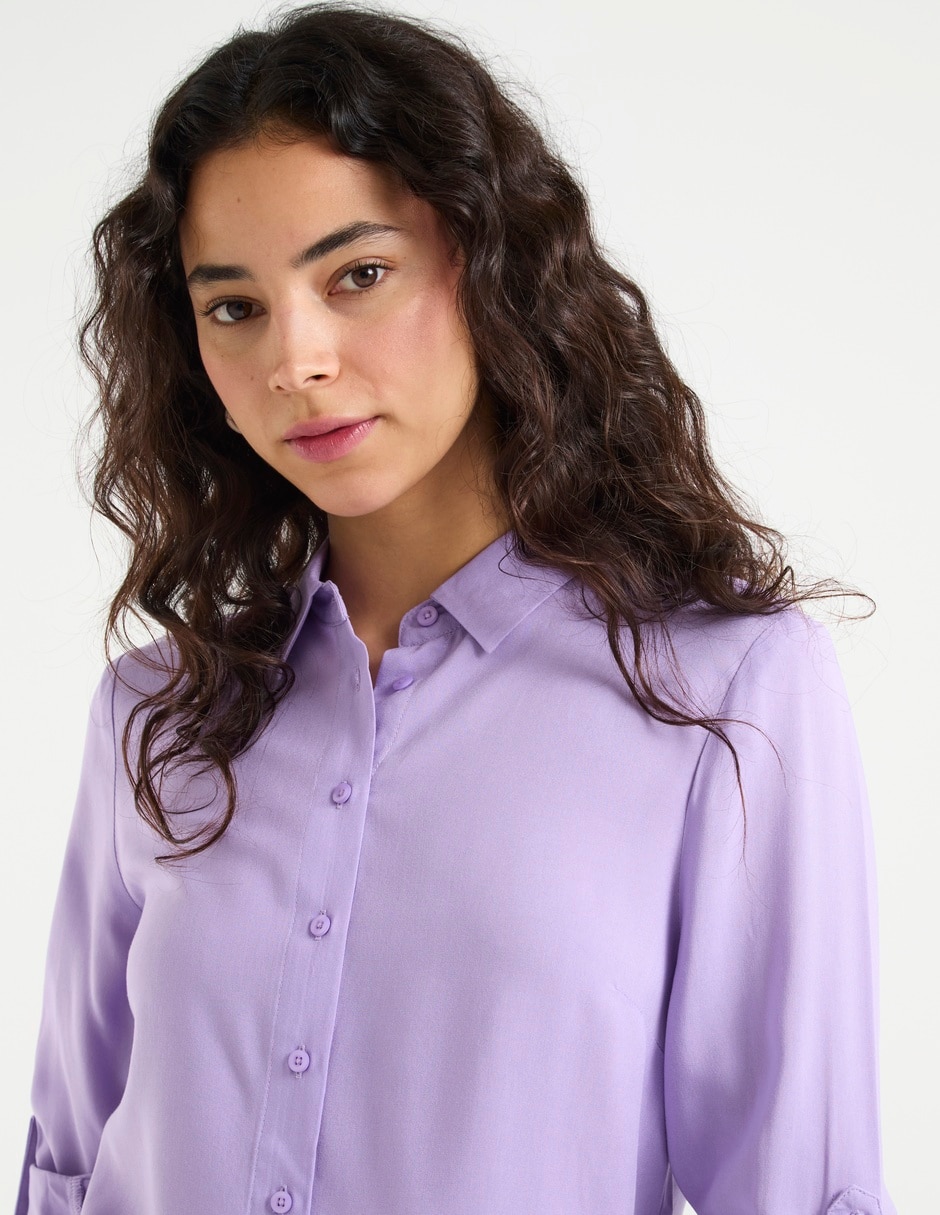 Blusa camisera manga larga para mujer 4