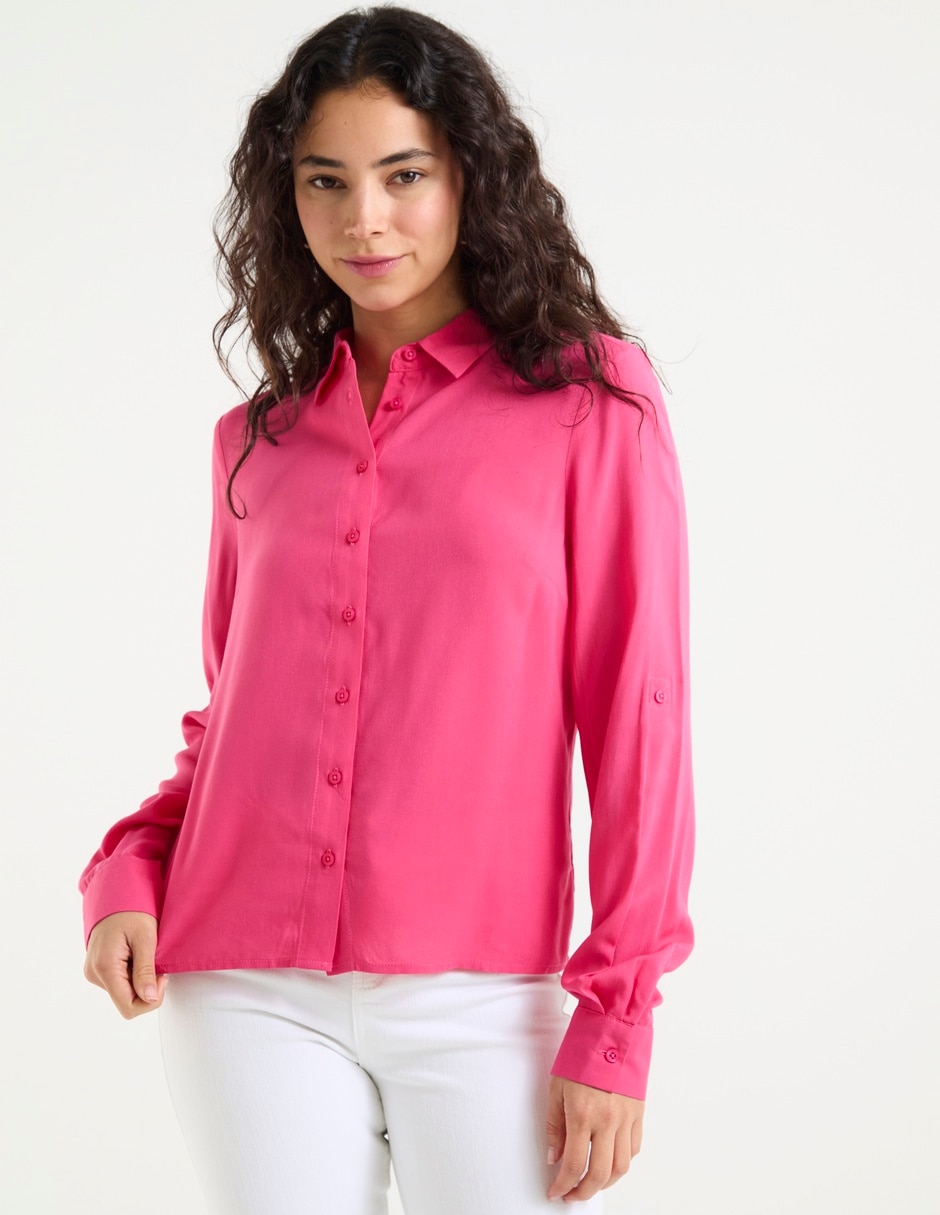 Blusa camisera manga larga para mujer Blusa camisera manga larga para mujer