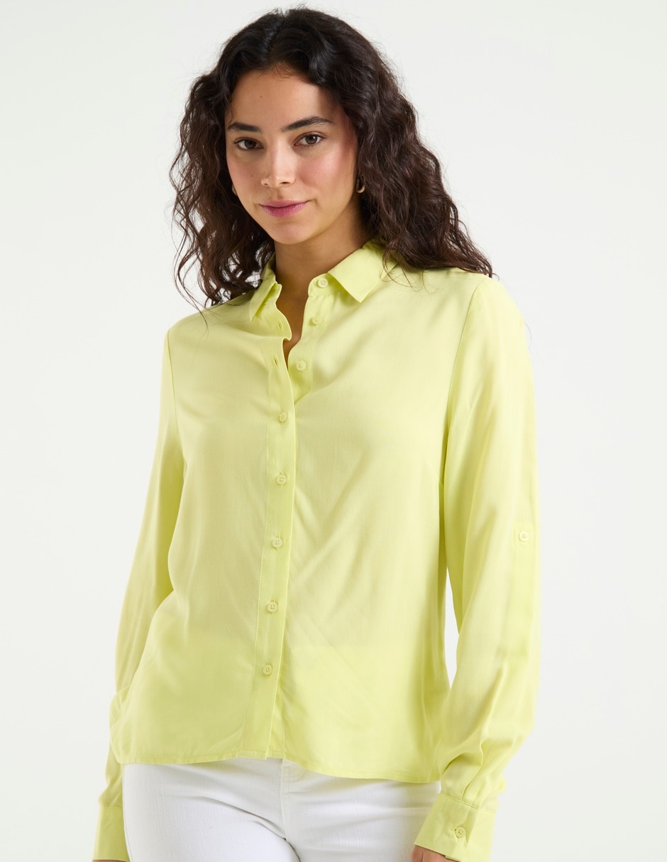 Blusa camisera manga larga para mujer Blusa camisera manga larga para mujer