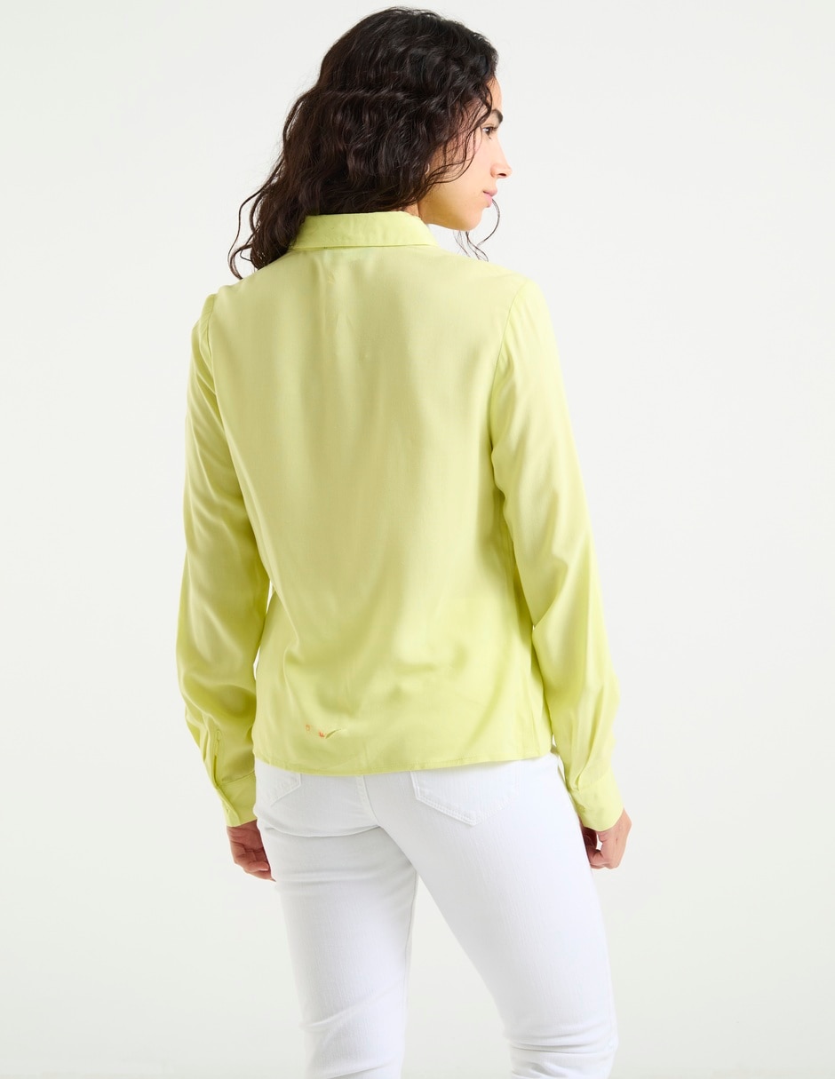 Blusa camisera Non Stop manga larga para mujer
