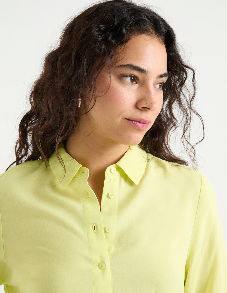 Blusa camisera Non Stop manga larga para mujer