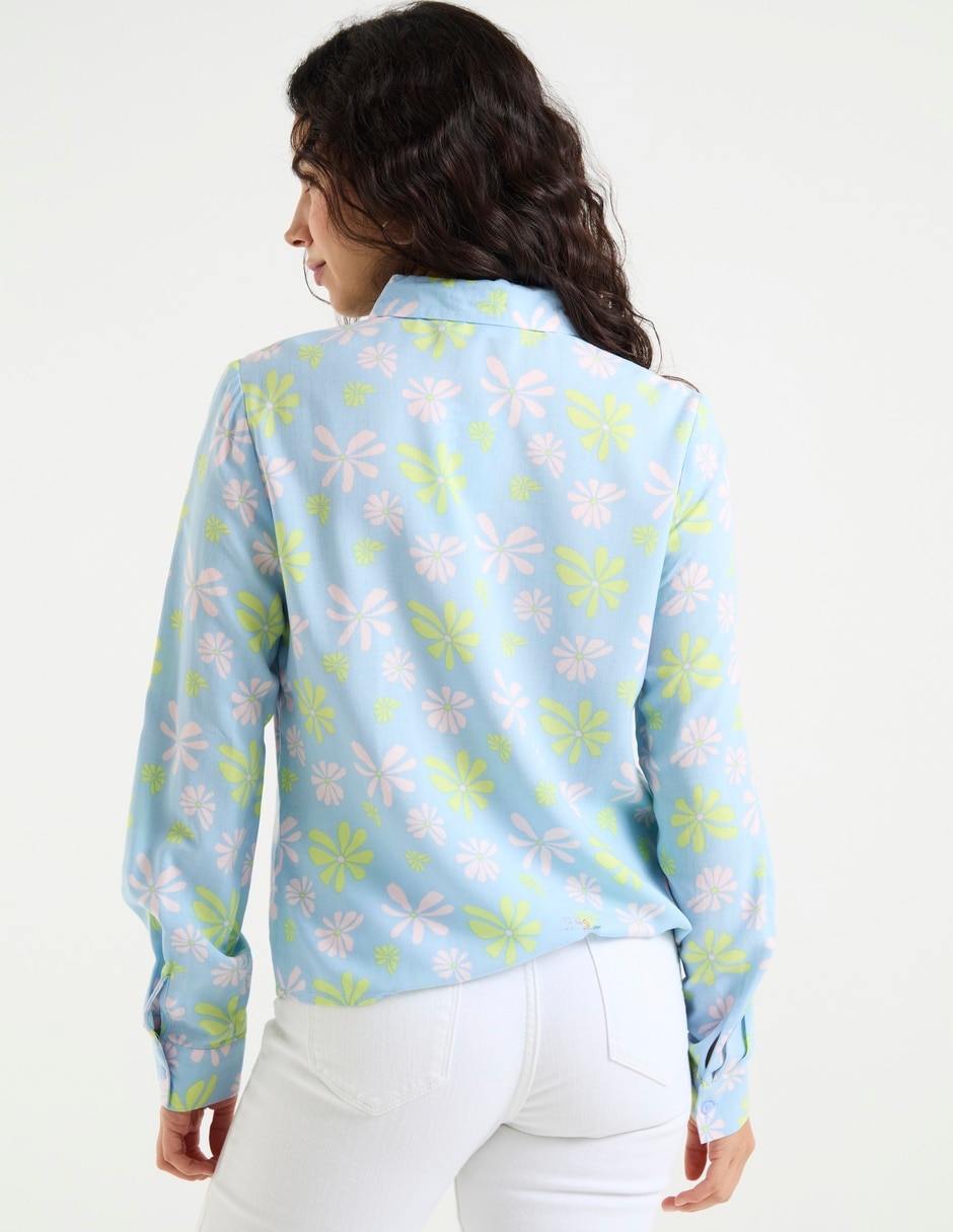 Blusa camisera manga larga para mujer 2