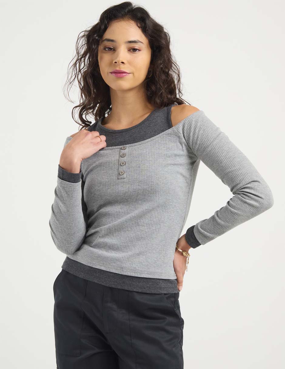Blusa manga larga para mujer 2
