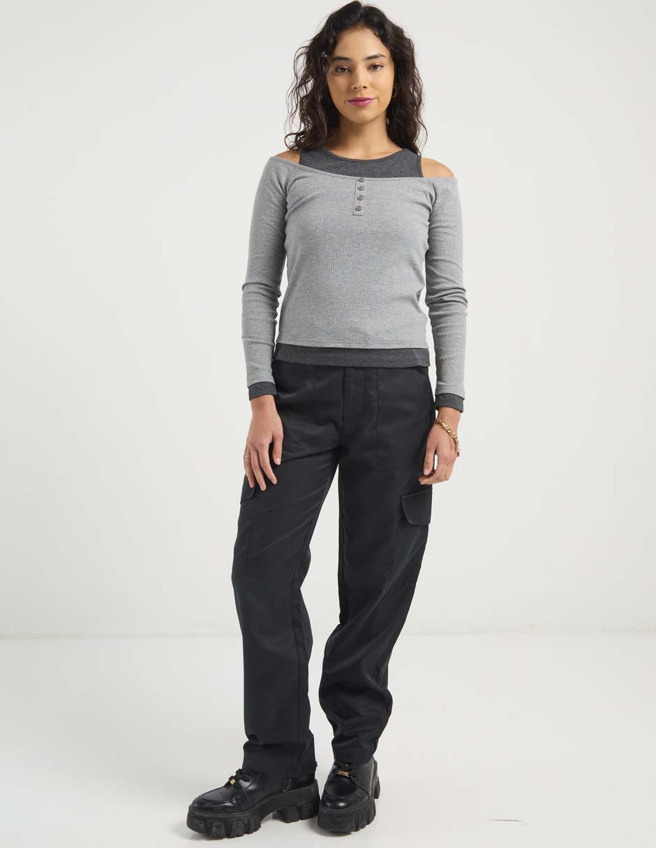 Blusa manga larga para mujer 3