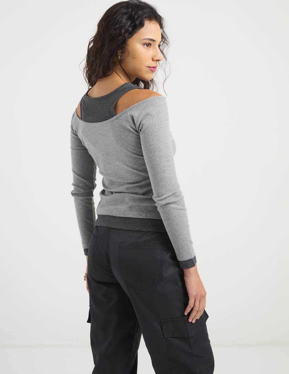 Blusa manga larga para mujer 6