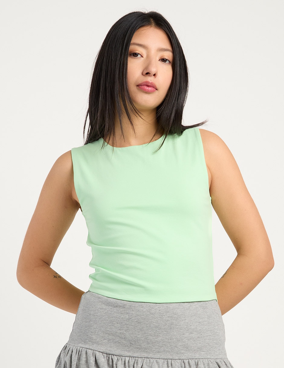 Top cuello redondo Top cuello redondo