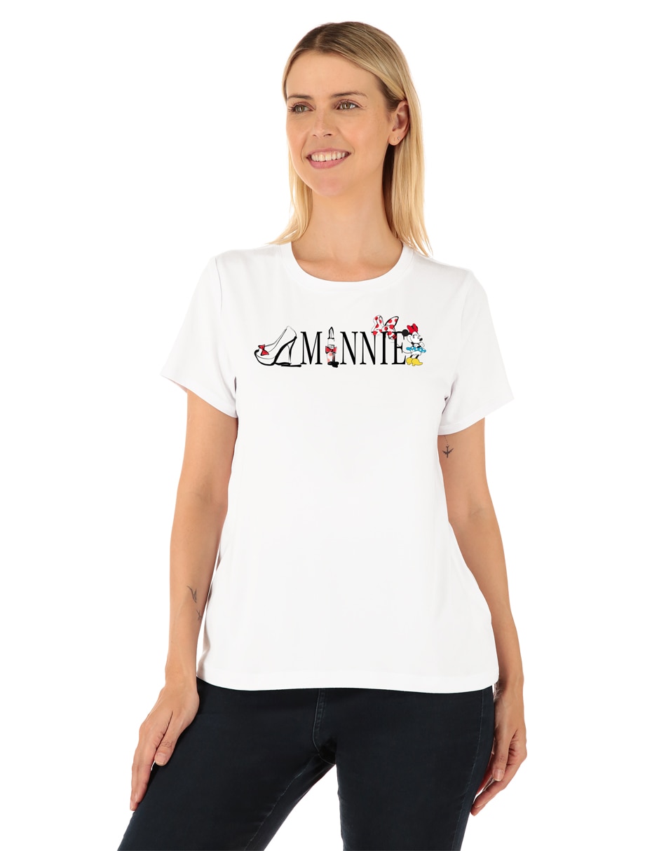 Playera manga corta Minnie Mouse para mujer Playera manga corta Minnie Mouse para mujer