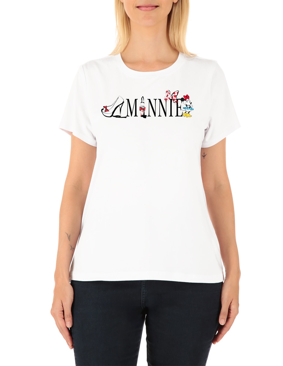 Playera manga corta Minnie Mouse para mujer 4