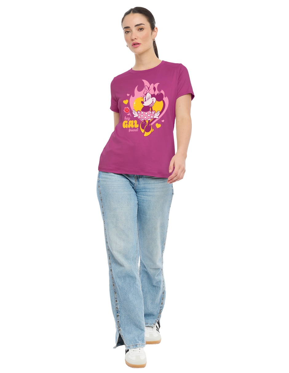 Playera manga corta Minnie Mouse para mujer 3