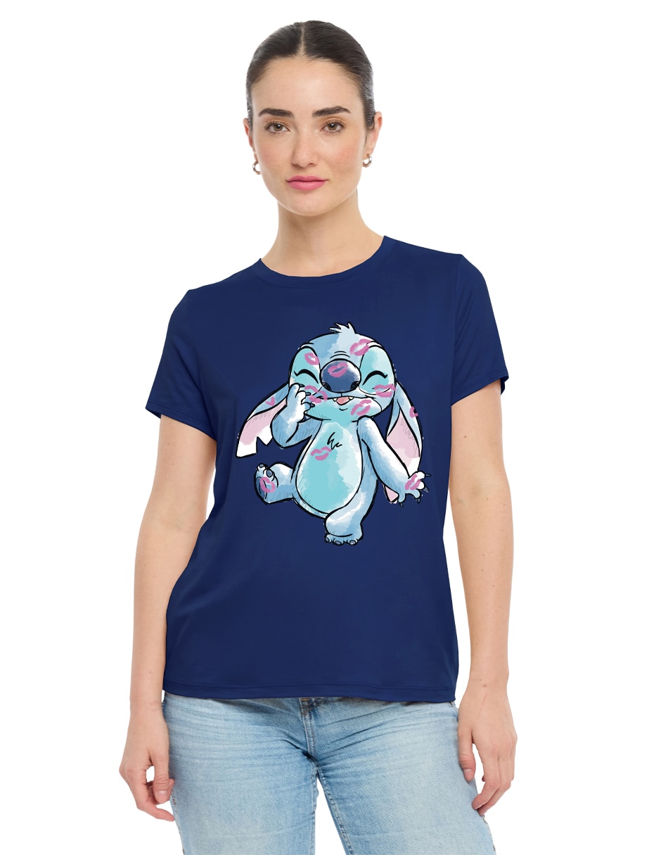 Playera manga corta Stitch para mujer 1