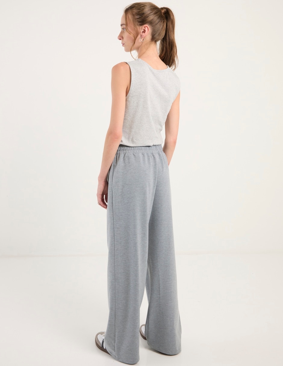Pants straight con elástico para mujer 2