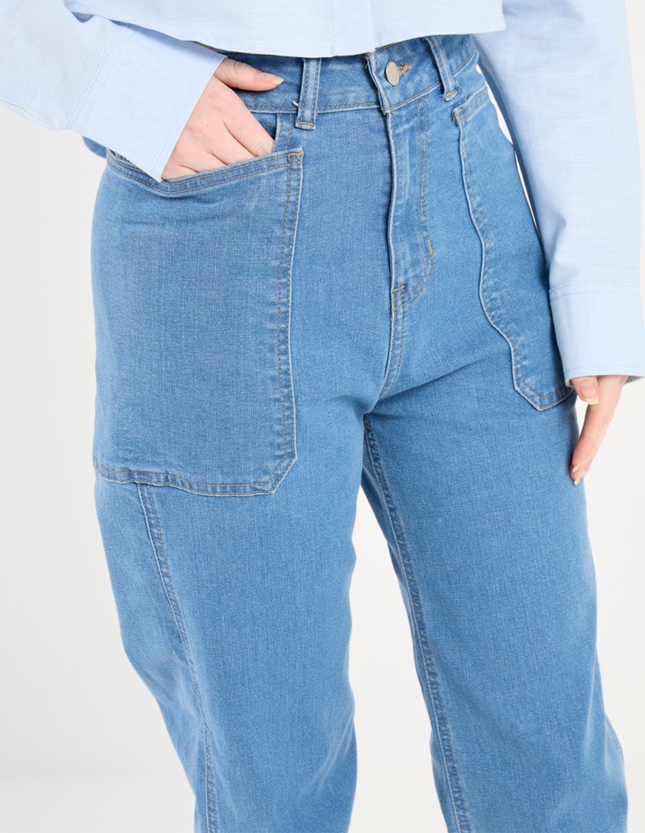 Jeans straight para mujer 4