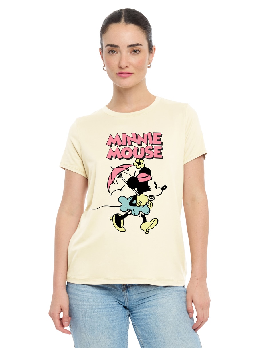 Playera manga corta Disney cuello redondo para mujer Playera manga corta Disney cuello redondo para mujer