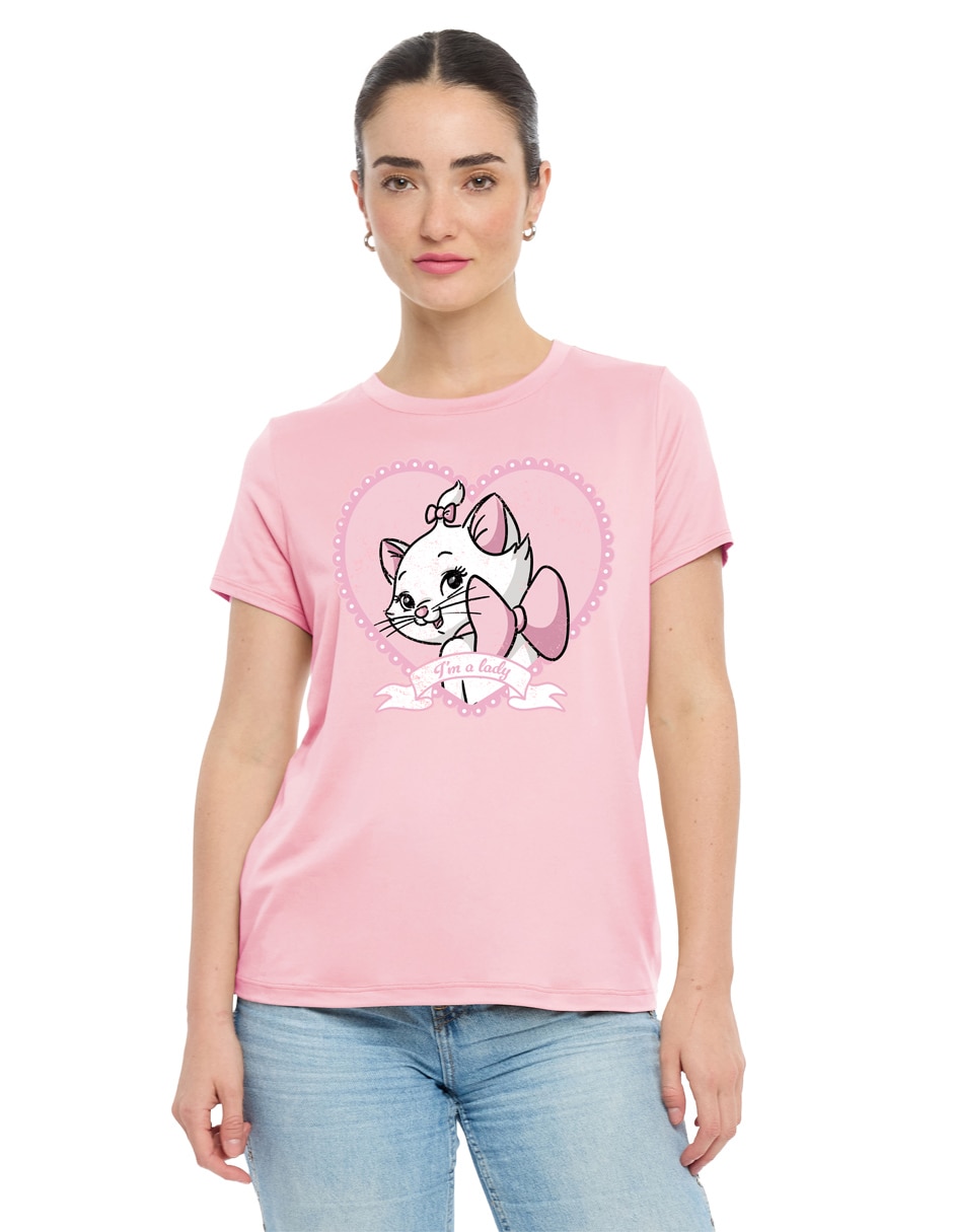 Playera manga corta Disney cuello redondo para mujer