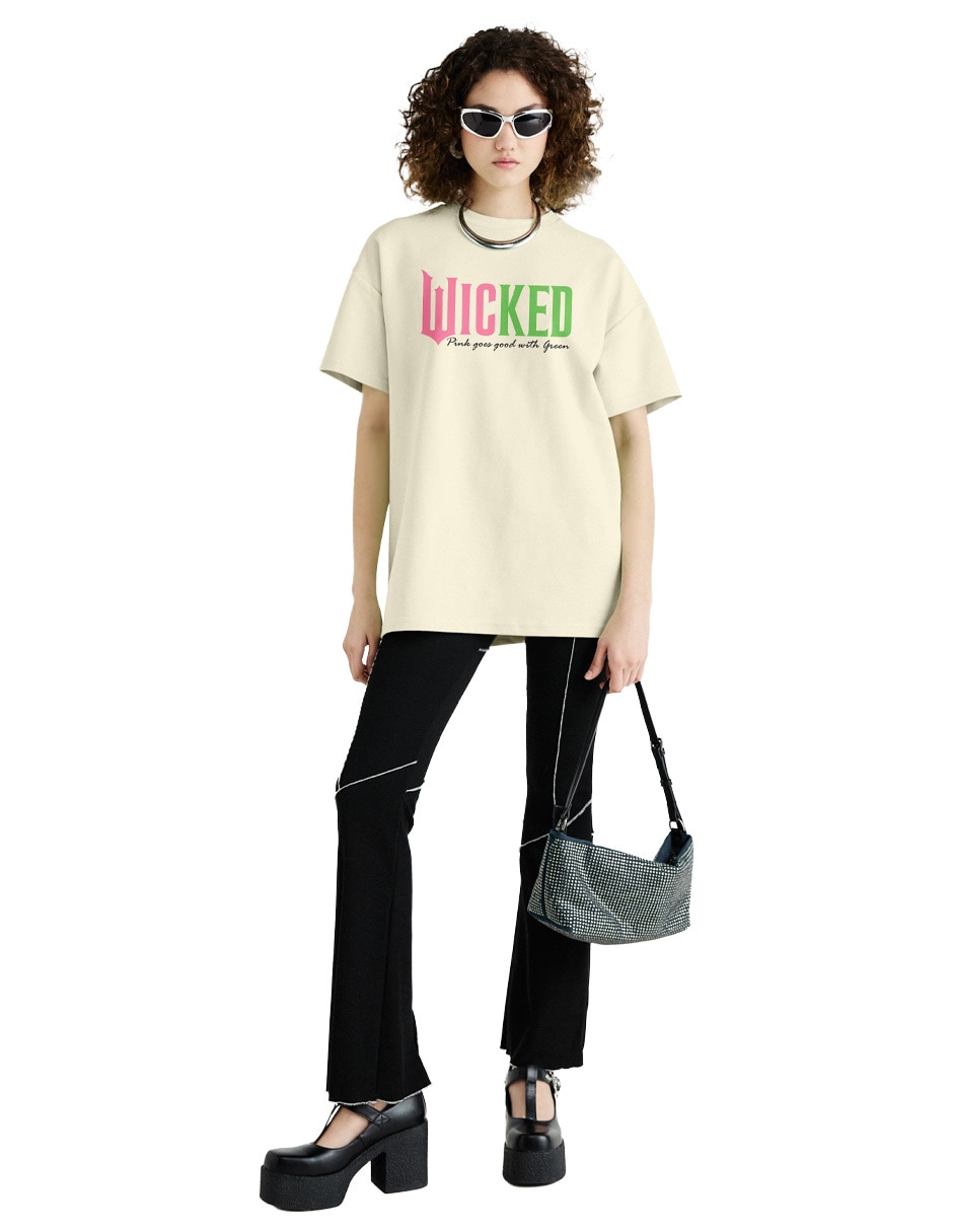 Playera manga corta cuello redondo para mujer 3