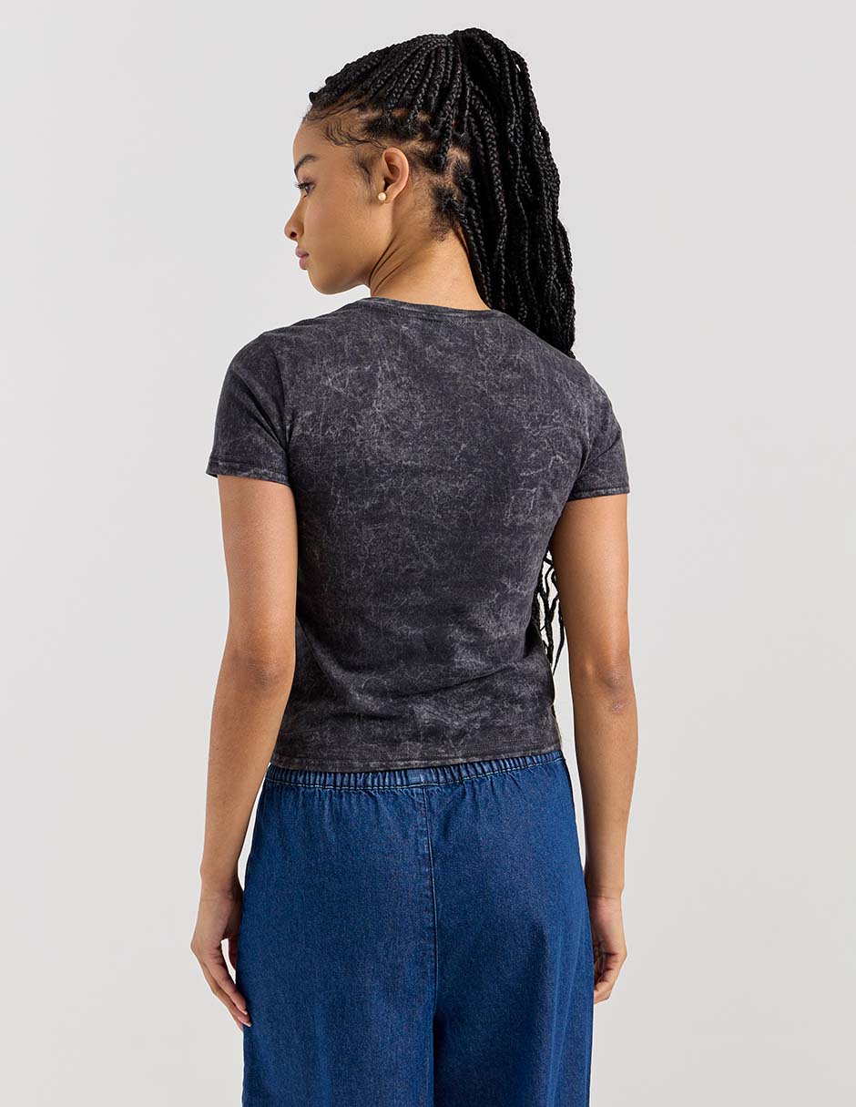 Playera manga corta cuello redondo para mujer 2