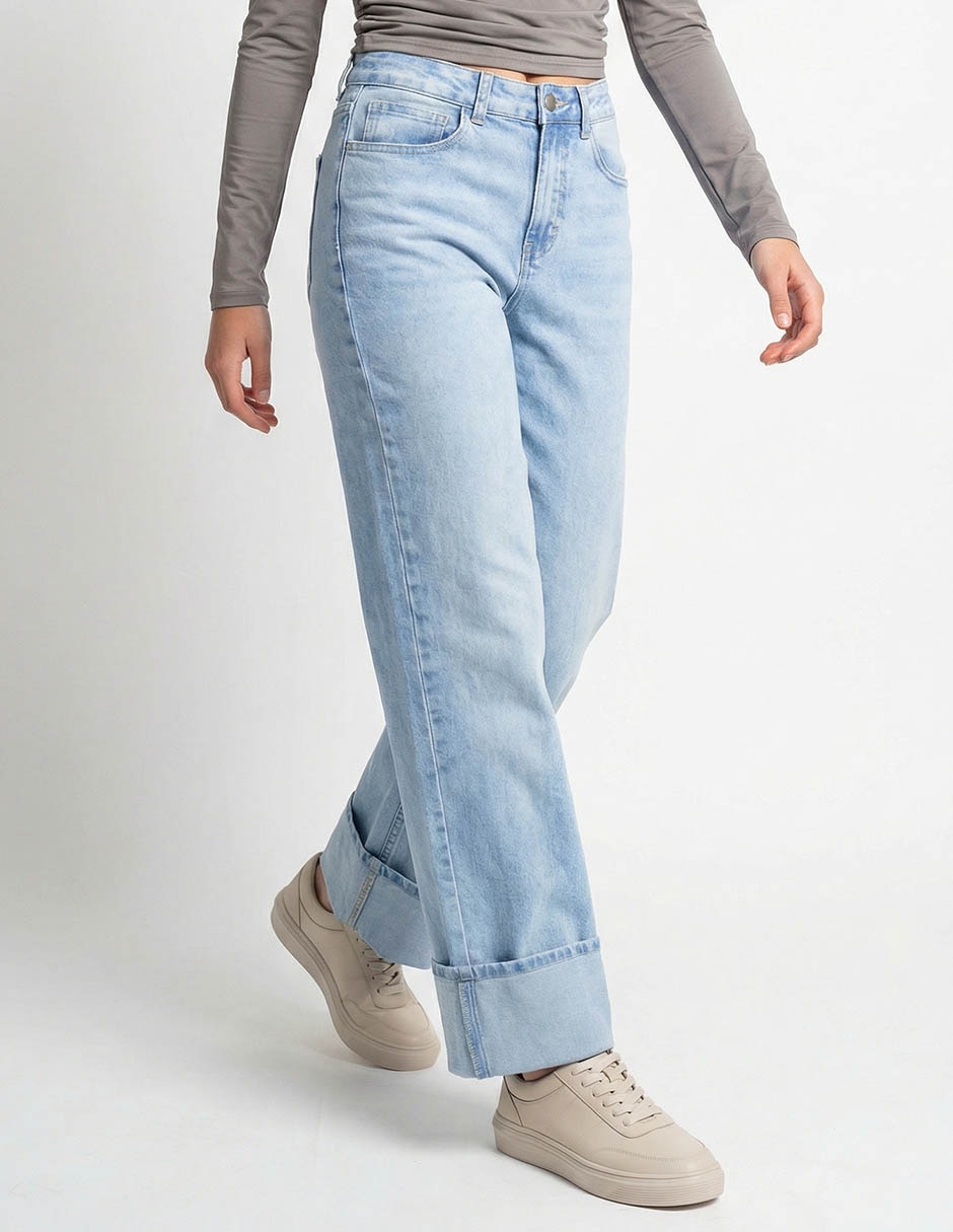 Jeans amplio cintura para mujer Jeans amplio cintura para mujer