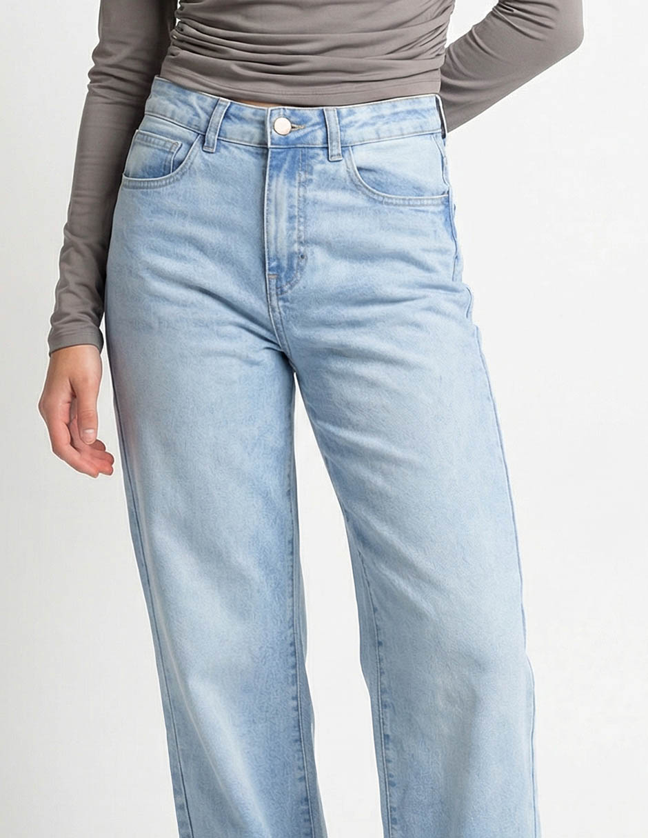 Jeans amplio cintura para mujer 4