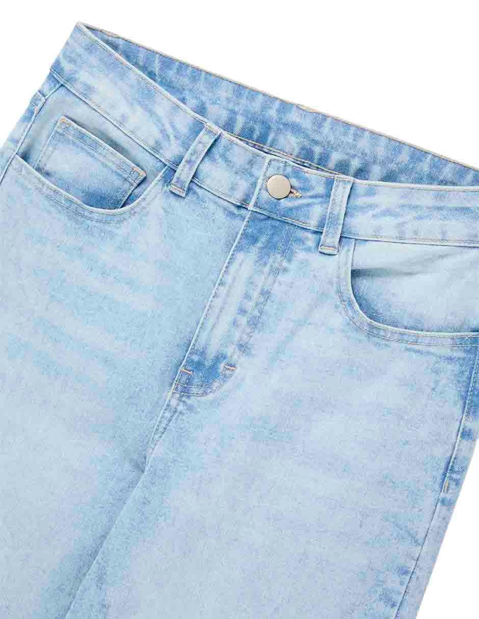 Jeans amplio cintura para mujer 5