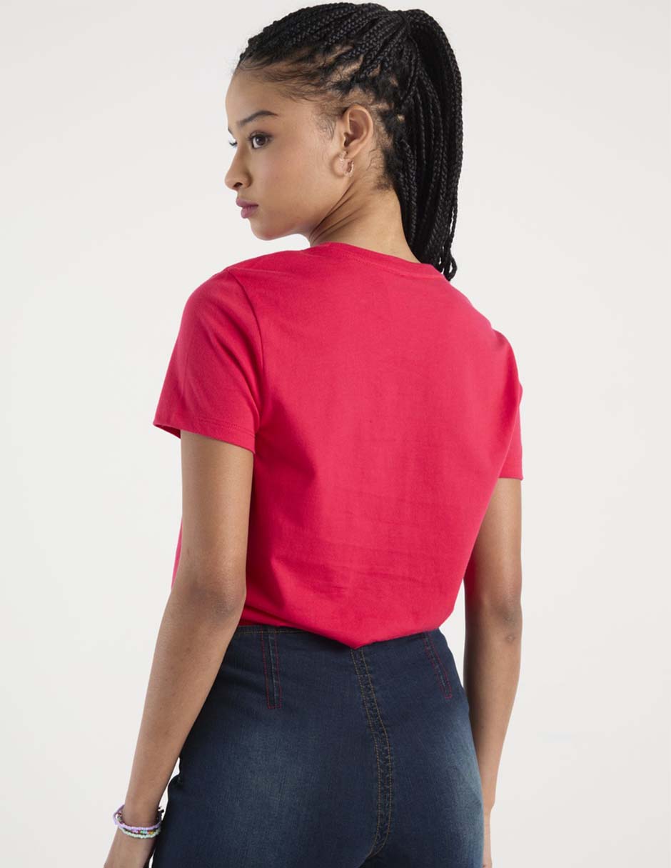 Playera manga corta cuello redondo para mujer 6