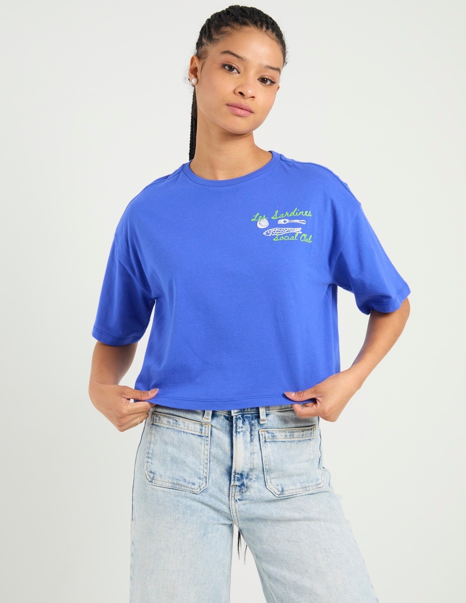 Playera manga corta cuello redondo para mujer Playera manga corta cuello redondo para mujer