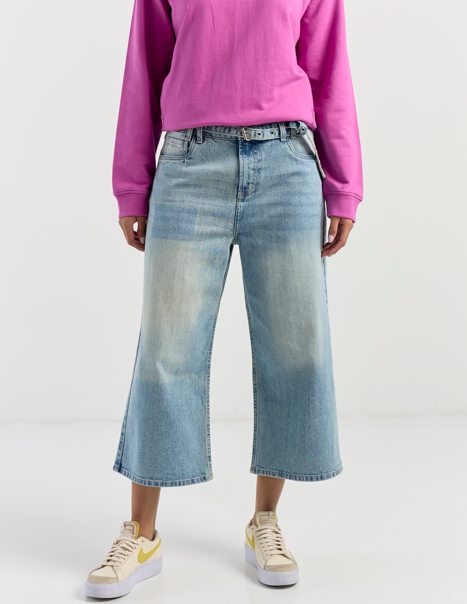 Jeans relaxed wide leg para mujer 2