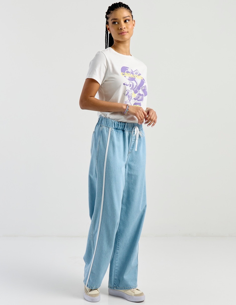 Jeans relaxed straight cintura para mujer 3