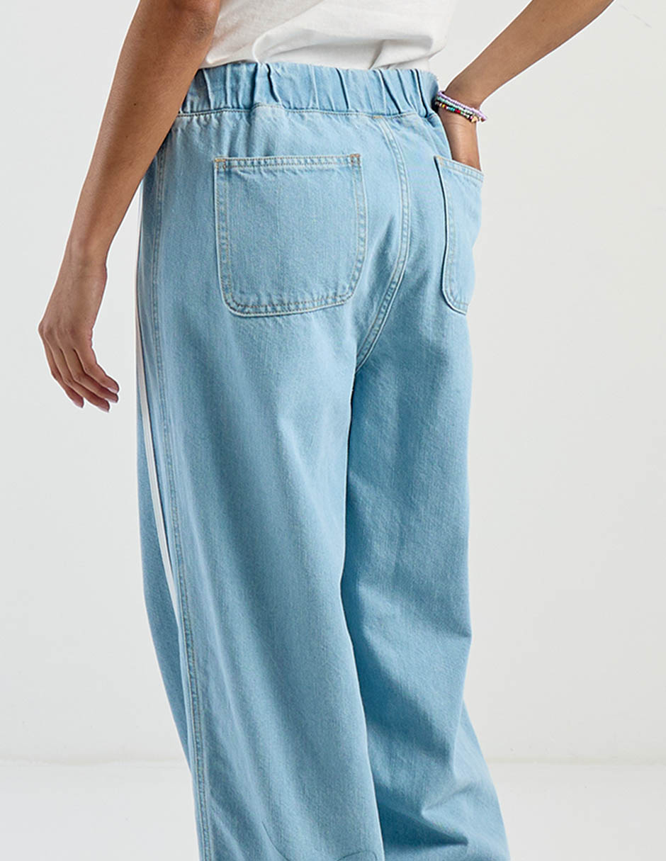 Jeans relaxed straight cintura para mujer 5