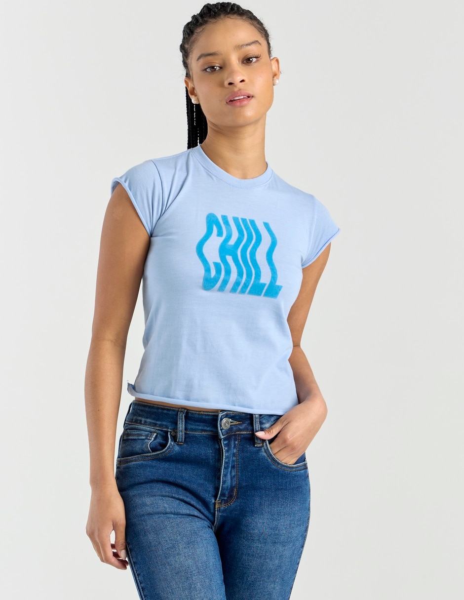 Playera manga corta cuello redondo para mujer 2
