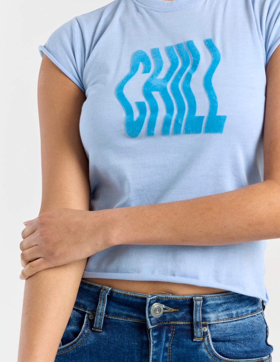 Playera manga corta cuello redondo para mujer 5