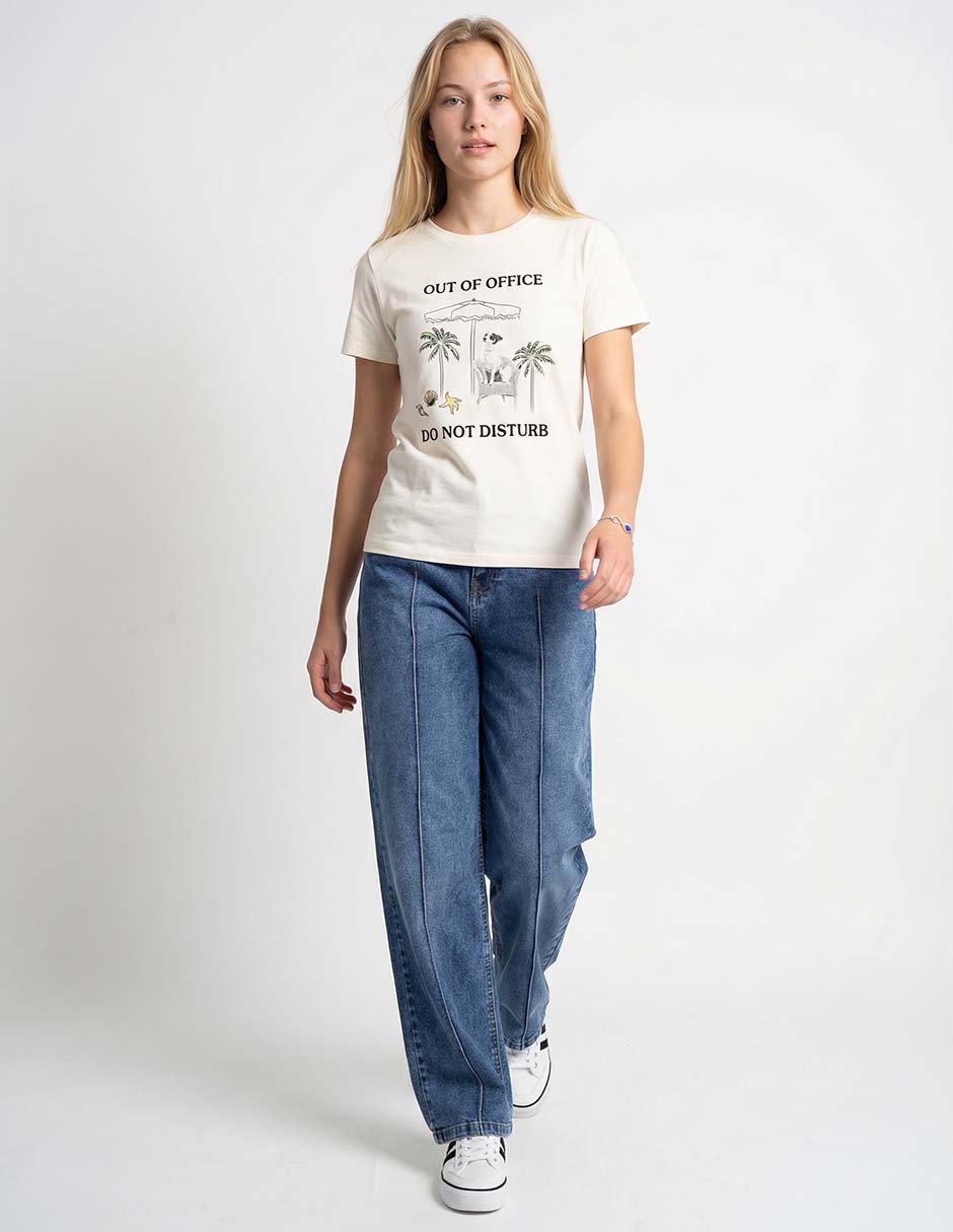 Playera manga corta cuello redondo para mujer 3
