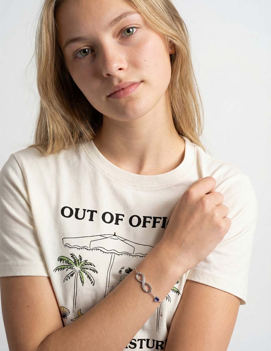 Playera manga corta cuello redondo para mujer 4