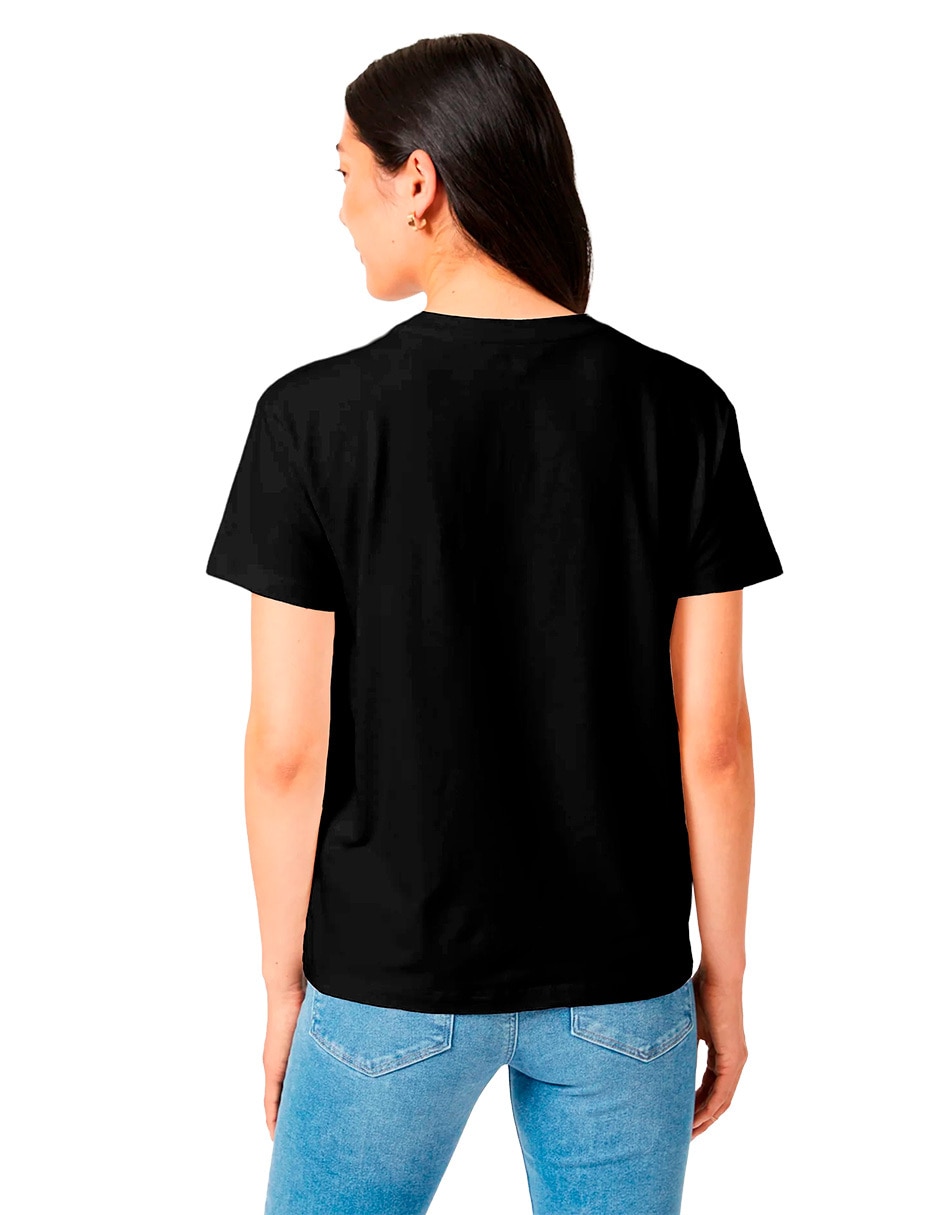 Playera manga corta cuello redondo para mujer 2