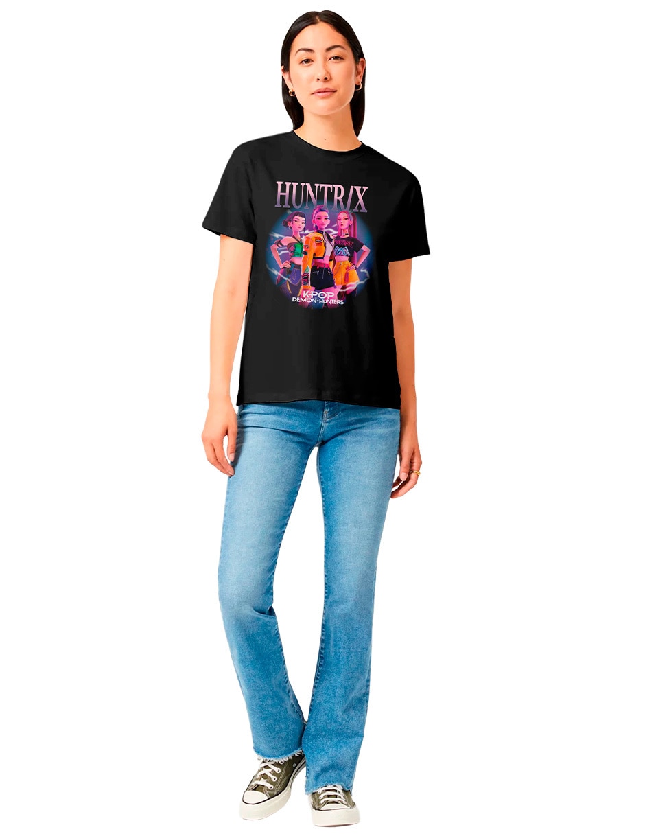 Playera manga corta cuello redondo para mujer 3