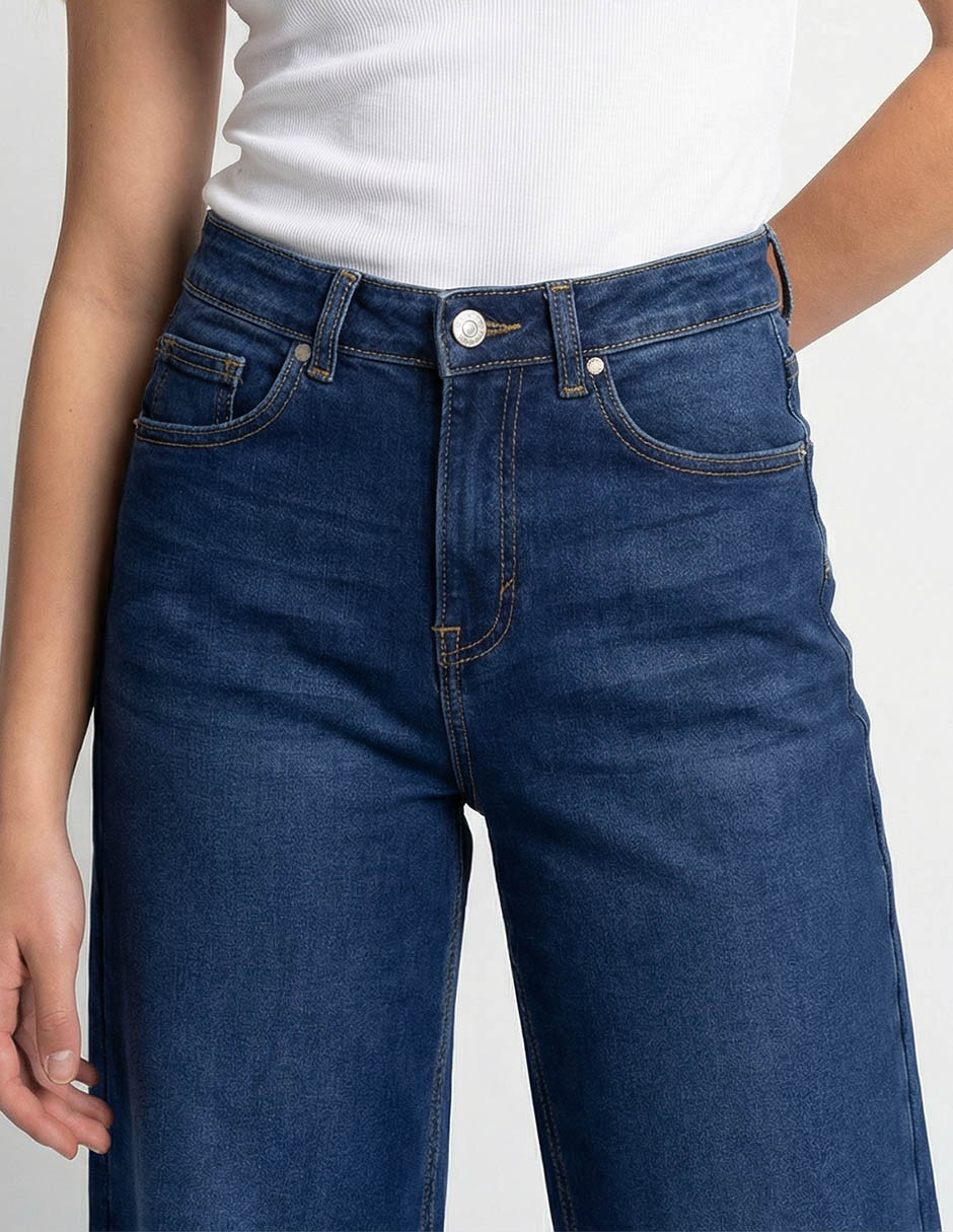 Jeans relaxed straight cintura media Non Stop para mujer