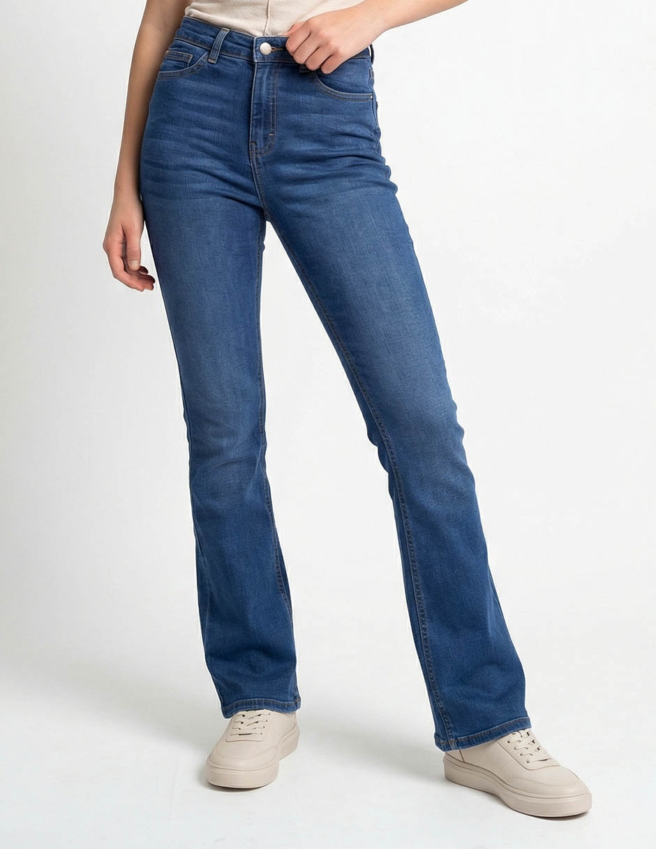 Jeans flare cintura baja para mujer Jeans flare cintura baja para mujer