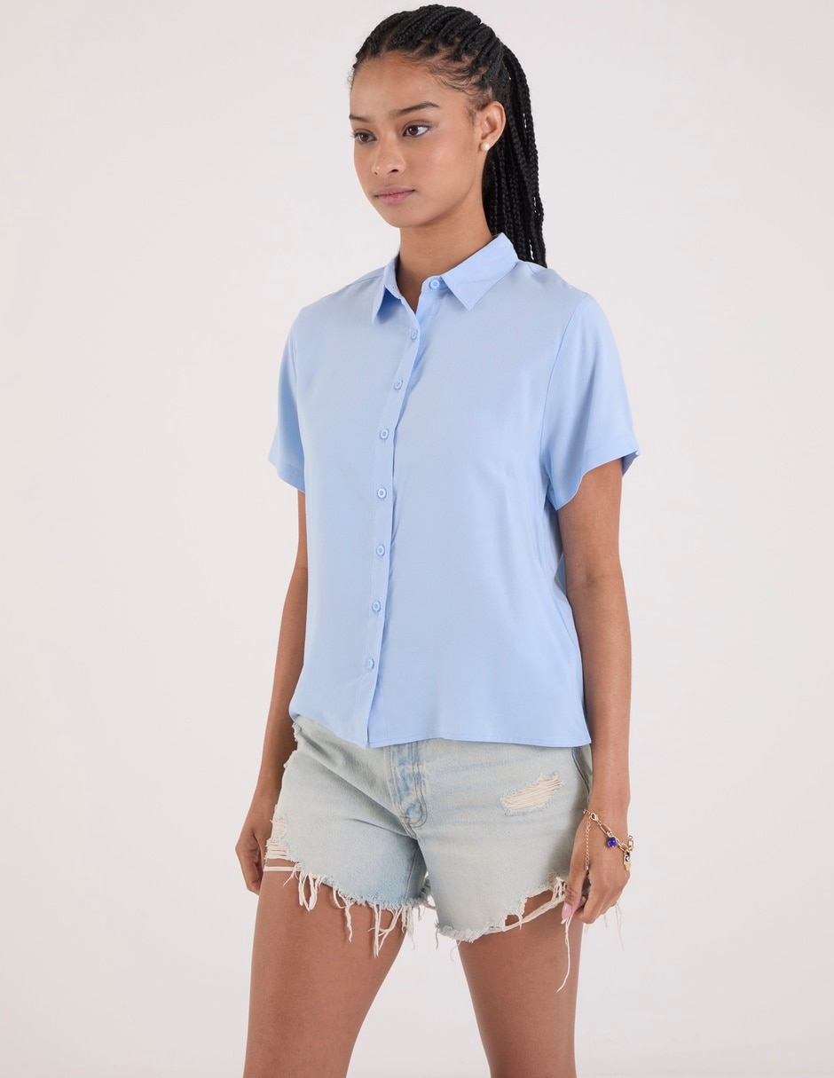 Blusa manga corta para mujer