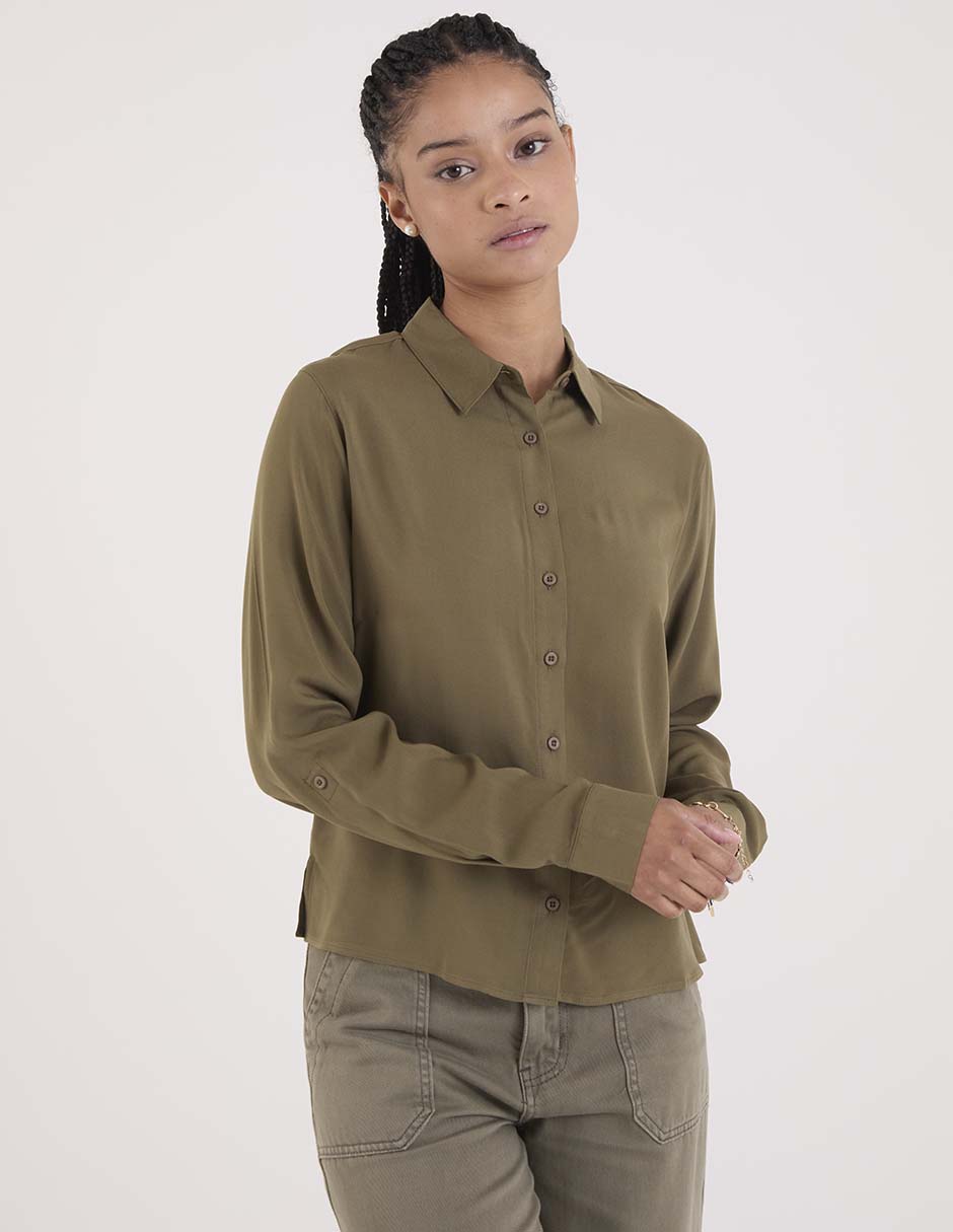 Blusa manga larga para mujer