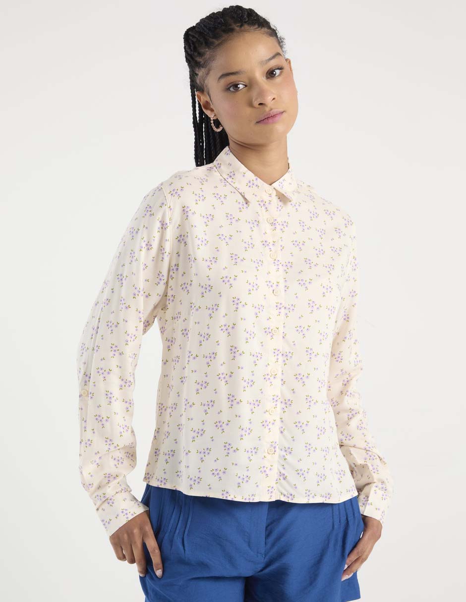 Blusa camisera manga larga para mujer 2