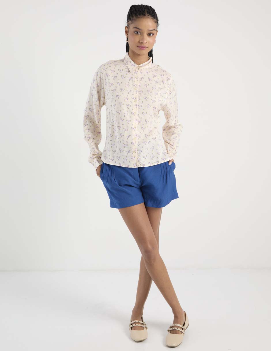 Blusa camisera manga larga para mujer 3