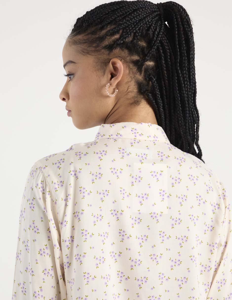Blusa camisera manga larga para mujer 5